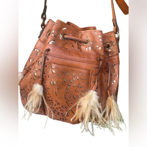 Patricia Nash Brown Leather Shoulder Bag EUC - Picture 5 of 8